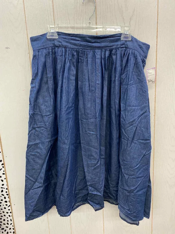 eShakti Blue Womens Size 1X Skirt