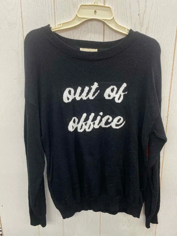 Honey Punch Black Womens Size L Sweater Long Sweater Short Sweater Cropped Sweater