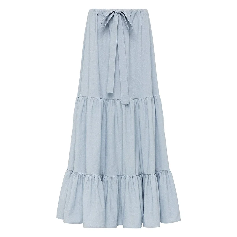 Light Denim Cottage Skirt