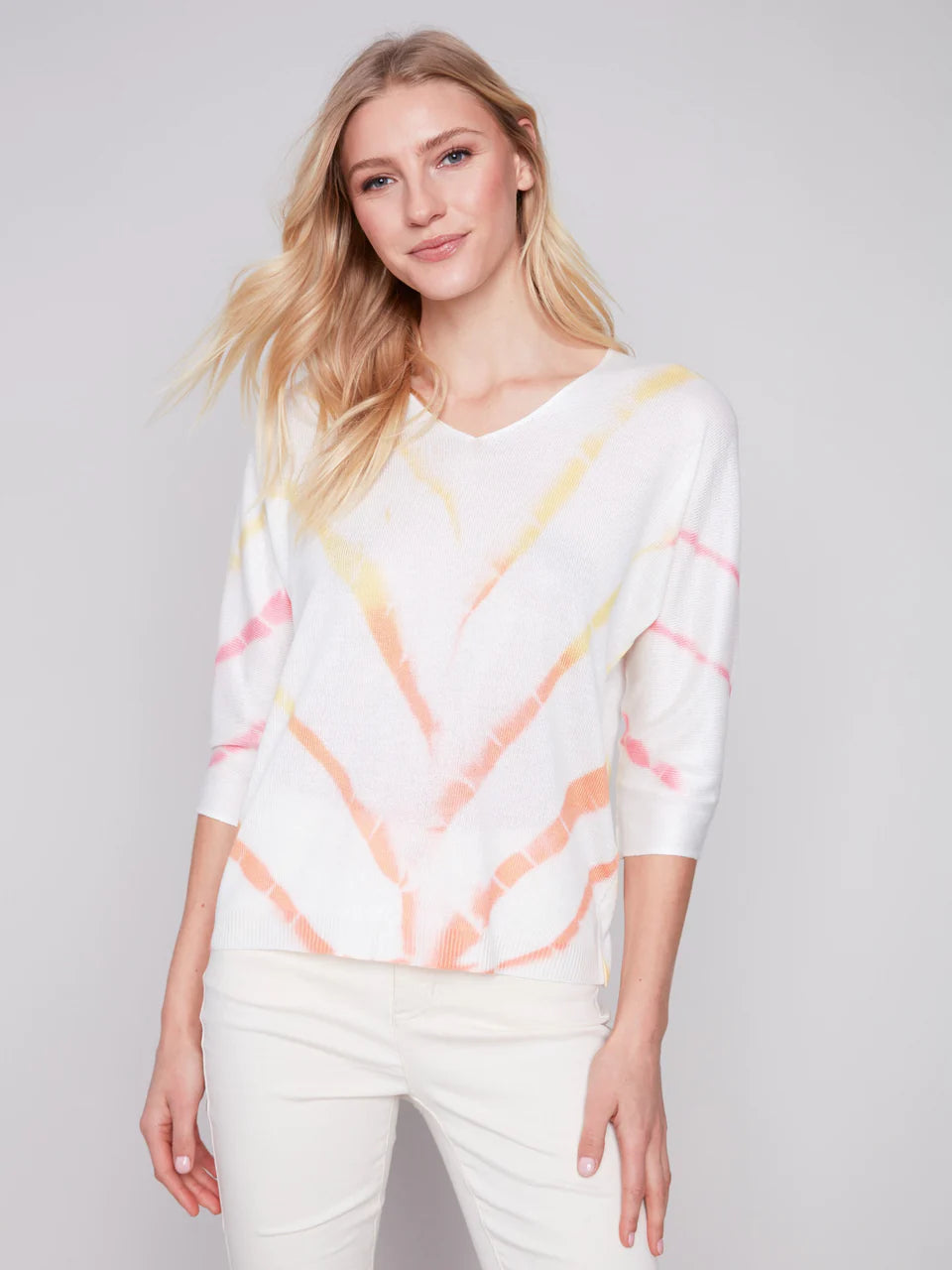 PRINTED DOLMAN SWEATER Mesh Blend Leather Blend Suede Blend