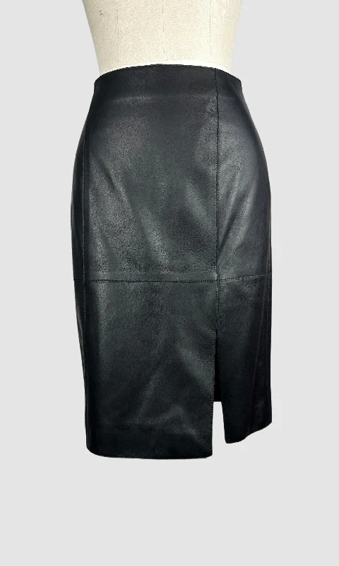 THE ROW Black Lambskin Leather Pencil Skirt with Tags• Size 4