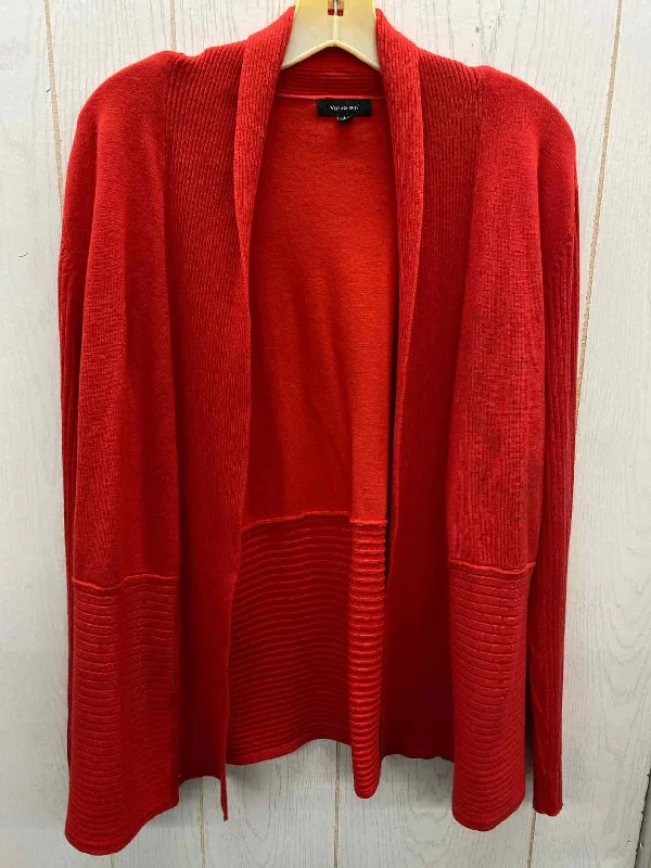 Verve Ami Red Womens Size L Sweater Slim Fit Regular Fit Oversized