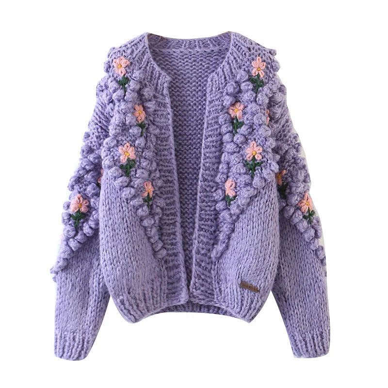 Knitted jumper custom sweater women fashion sweater women crochet hollow out cardigan