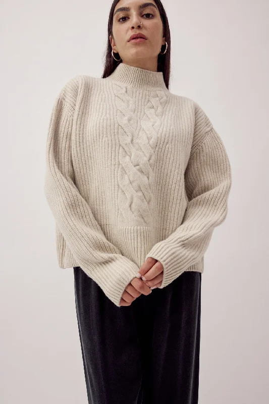 Farah Funnel Neck Sweater Taupe