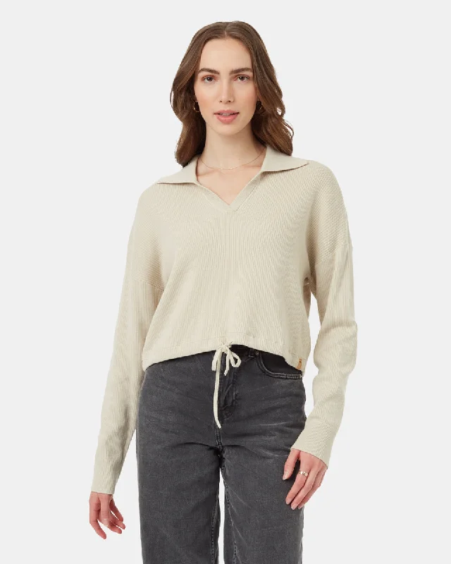 Highline Collared Cinch Waist Sweater